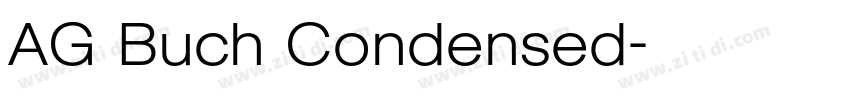 AG Buch Condensed字体转换